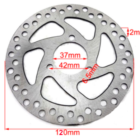 Тормозной диск для детского квадроцикла 120 мм (37х42)