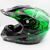 Шлем мотоциклетный детский AHP Racing green размер S слева
