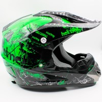 Шлем мотоциклетный детский AHP Racing green размер S справа