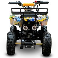 Детский квардоцикл ATV Classic mini электростартер желтый граффити сзади