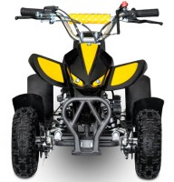 Детский квадроцикл ATV H4 mini черный+желтый спереди