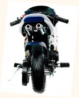 Детский мотоцикл на бензине Nitro Pocketbike PS77 Cool 50сс 2т R6.5 сзади