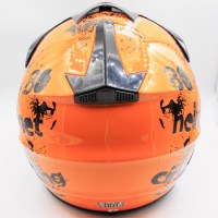 Детский кроссовый шлем AHP Racing orange размер S сзади