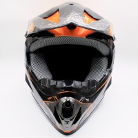 Детский кроссовый шлем AHP Racing orange размер S спереди