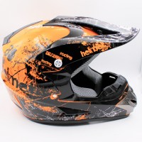 Детский кроссовый шлем AHP Racing orange размер S справа