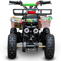 Детский квадроцикл ATV Classic mini 50 2т зеленый граффити сзади