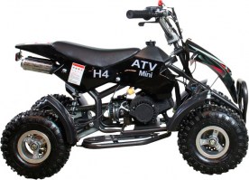 Детский квадроцикл ATV H4 mini 50 2т черный+красный справа