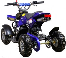 Детский квадроцикл ATV H4 mini 50 2т синий+белый сзади 2