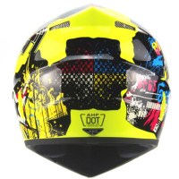 Детский шлем для мотоцикла AHP Fluorescent yellow 12 сзади