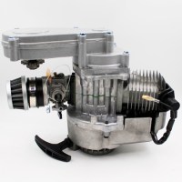 Двигатель для детского квадроцикла / миникросса 49 см3 2т с ручным стартером и редуктором 701 сбоку