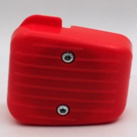 Фильтр воздушный компактный прямоугольный красный детского квадроцикла 49сс 2т улучшенный сзади