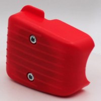 Фильтр воздушный компактный прямоугольный красный детского квадроцикла 49сс 2т улучшенный 3/4 снизу