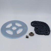 Комплект цепь T8F 134 звена + ведущая звезда T8F 11T + ведомая звезда T8F 64T для детского бензинового квадроцикла 49сс 2Т