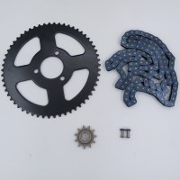 Стандартный комплект цепь T8F 136 звеньев + ведущая звезда T8F 11T + ведомая звезда T8F 58T 35 мм для миникросса 49сс 2Т спереди