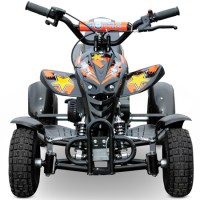 Детский квадроцикл Motax ATV H4 mini 50 2т черный+оранжевый спереди