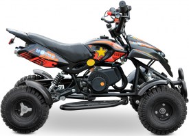 Детский квадроцикл Motax ATV H4 mini 50 2т черный+оранжевый справа