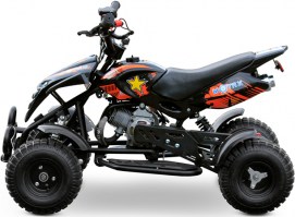Детский квадроцикл Motax ATV H4 mini 50 2т черный+оранжевый слева