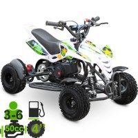 Детский квадроцикл Motax ATV H4 mini белый+зеленый 3/4 1