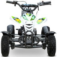 Детский квадроцикл Motax ATV H4 mini белый+зеленый спереди