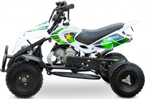 Детский квадроцикл Motax ATV H4 mini белый+зеленый слева
