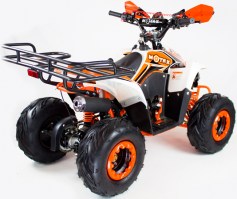 Квадроцикл MOTAX ATV MIKRO 110 белый + оранжевый сзади справа