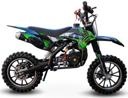 Детский мотоцикл MOTAX 50cc 2т R10 электростартер черный+зеленый справа