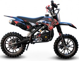 Детский мотоцикл MOTAX 50cc 2т R10 электростартер черный+красный справа