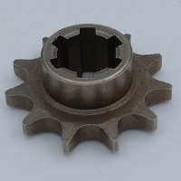 Ведущая звезда редуктора 11T T8F миникросса, детского бензинового квадроцикла сбоку сверху