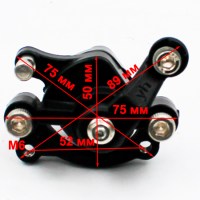 Тормозной суппорт передний левый для детского квадроцикла / миникросса / минимото размеры