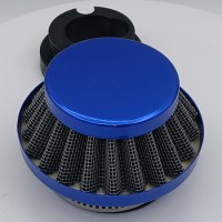 Воздушный фильтр нулевого сопротивления для детского питбайка с патрубком 49сс 2т синий слева