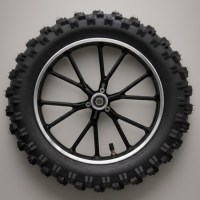 Колесо кросс в сборе заднее 2.50-10 литой обод для детского питбайка спереди